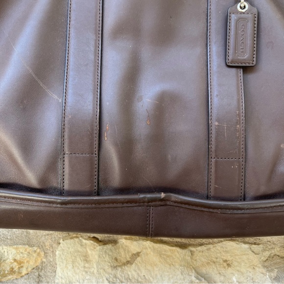 Coach 70662 Brown Leather Embassy Business Travel Portfolio Briefcase Bag - Picture 7 of 15